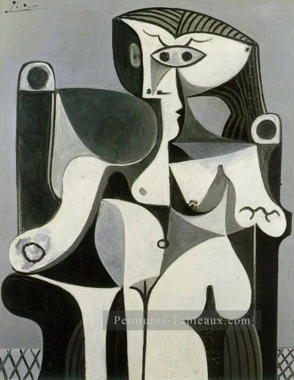 Femme assise Jacqueline 1962 cubiste Pablo Picasso Peintures à l'huile